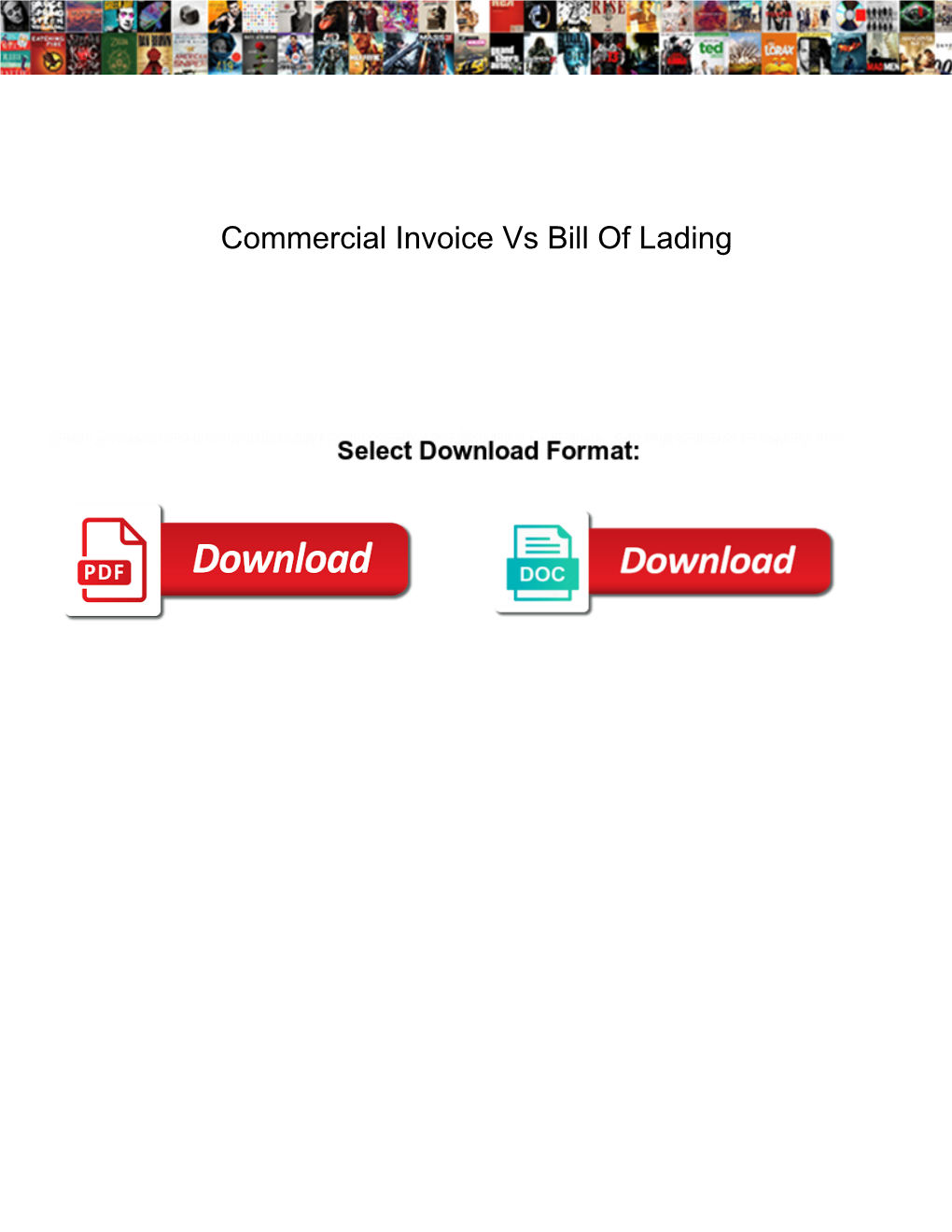 Commercial Invoice Vs Bill of Lading