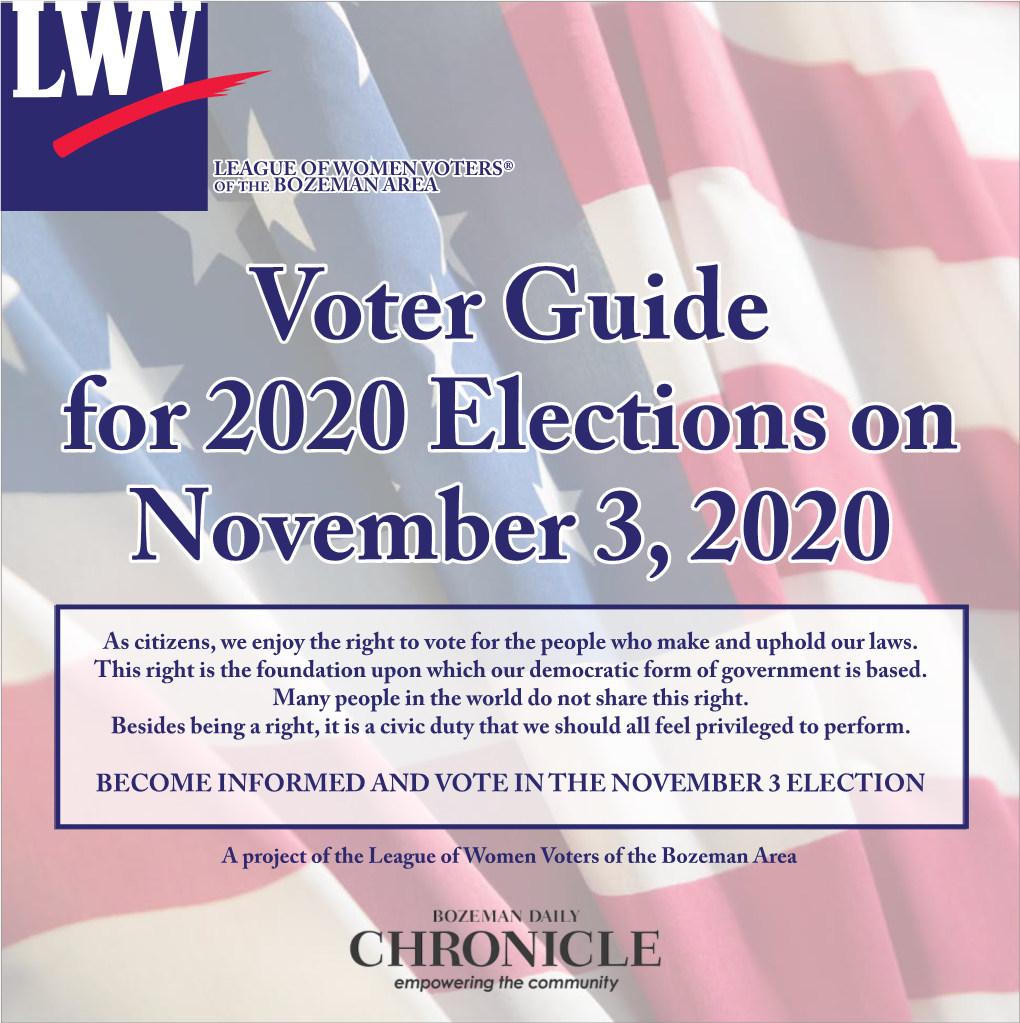 Become Informed and Vote in the November 3 Election