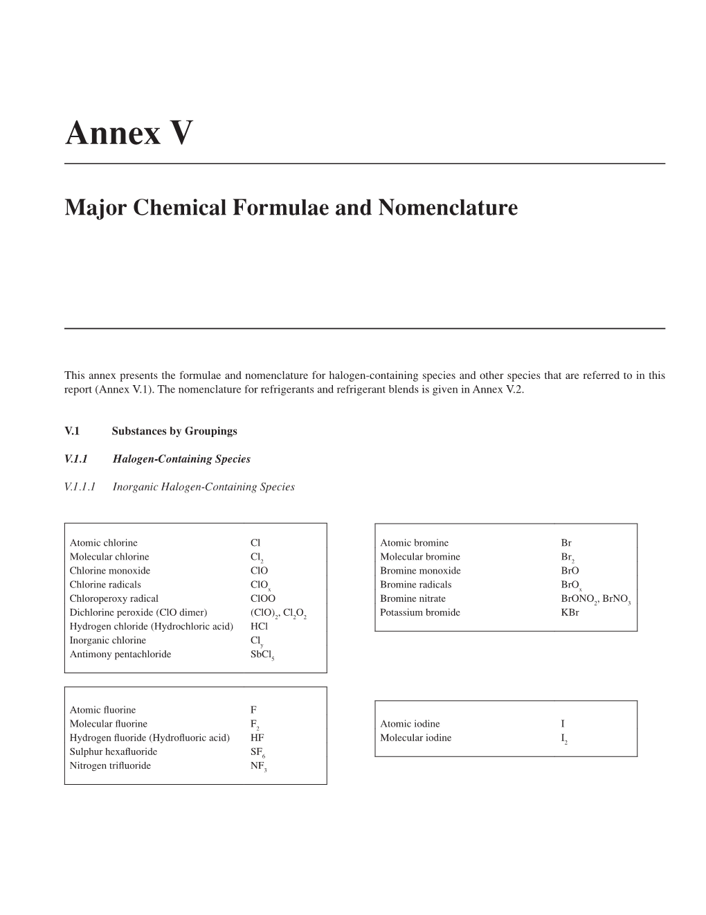 SROC Annex V