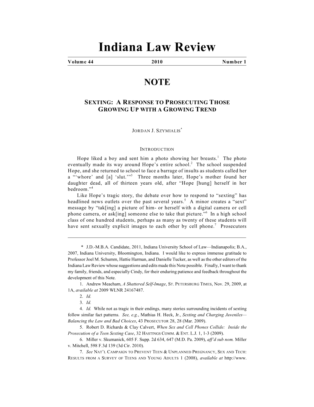 Indiana Law Review