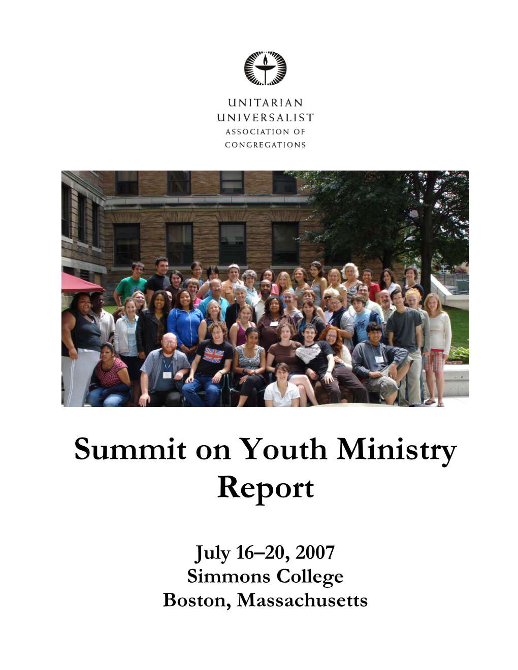 Summit on Youth Ministry Report