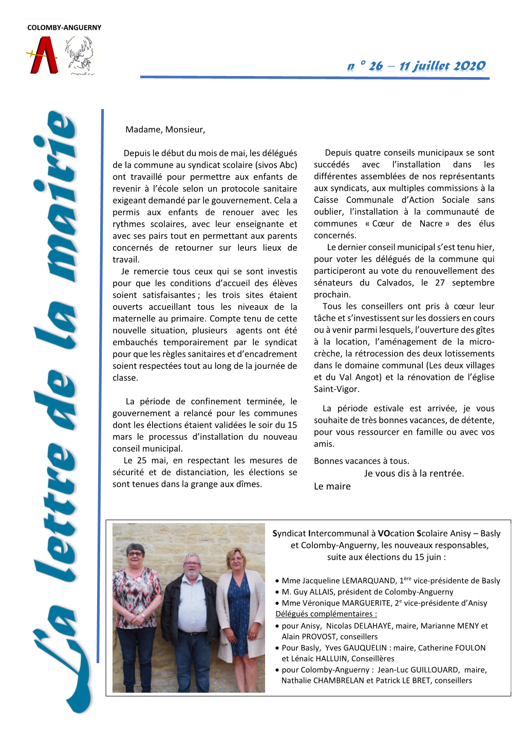 N ° 26 – 11 Juillet 2020