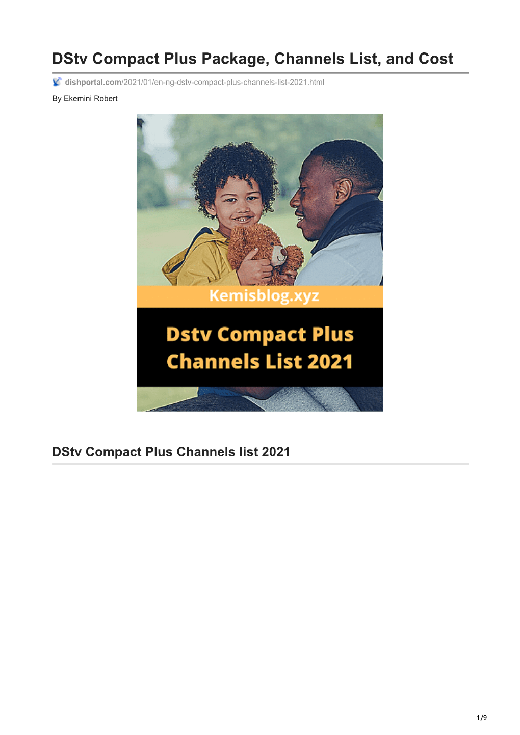 Compact Plus Channels List 2021