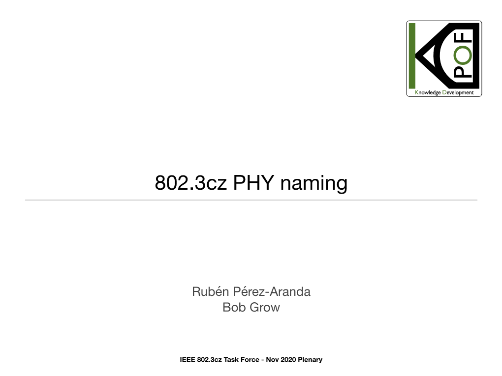 802.3Cz PHY Naming