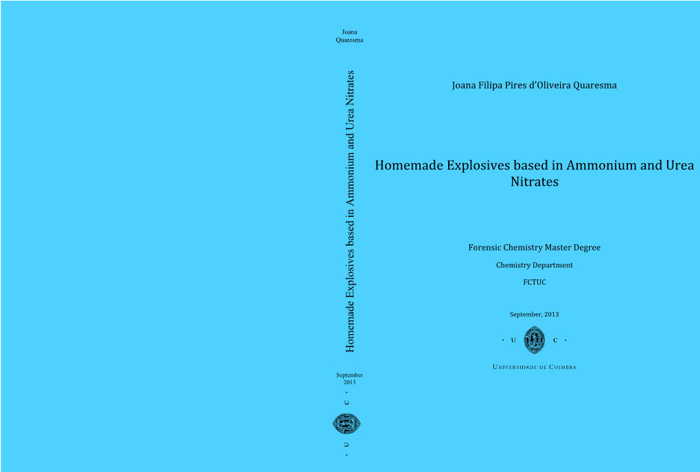 Homemade Explosives Based in Ammonium and Urea Nitrates