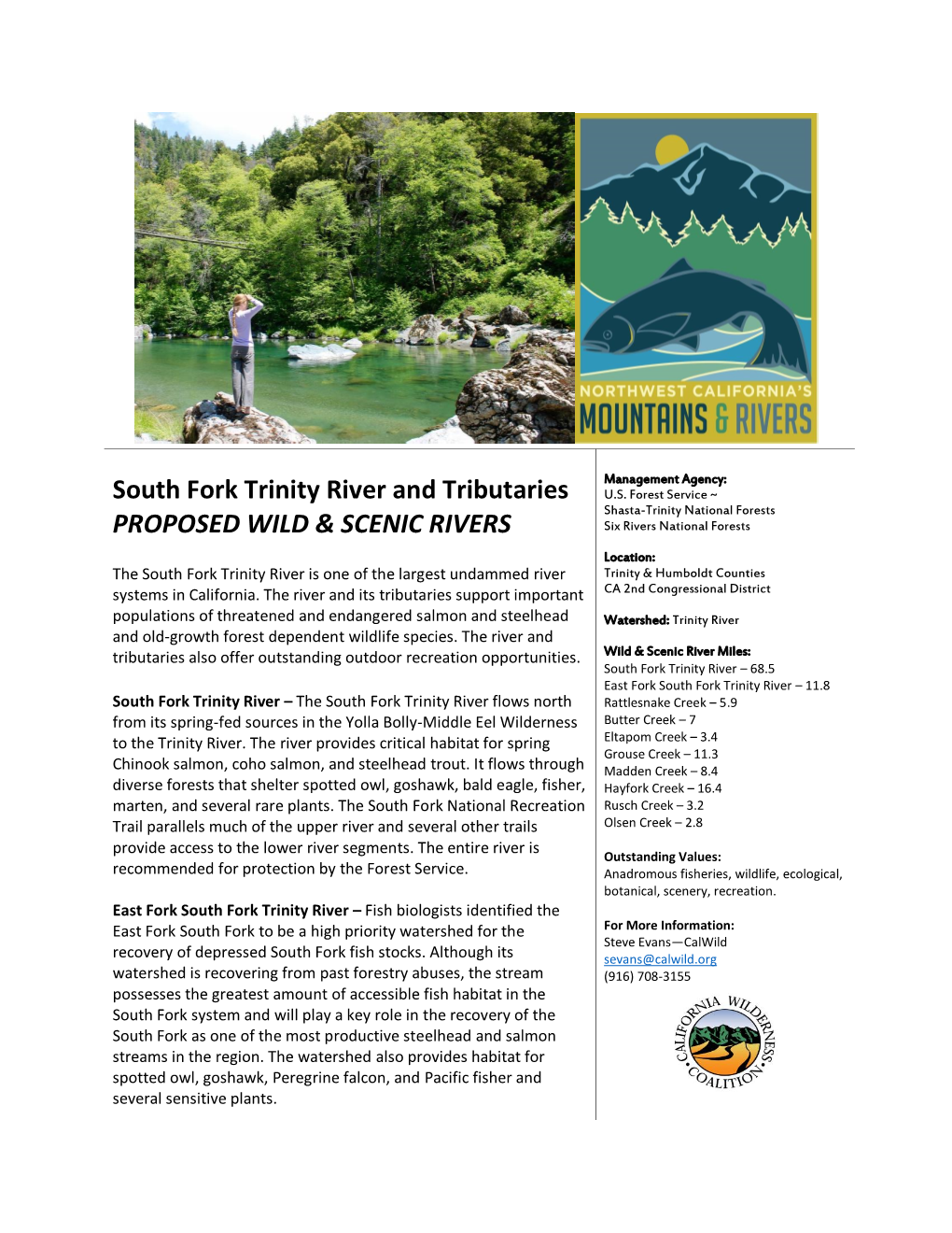 South Fork Trinity River and Tributaries PROPOSED WILD