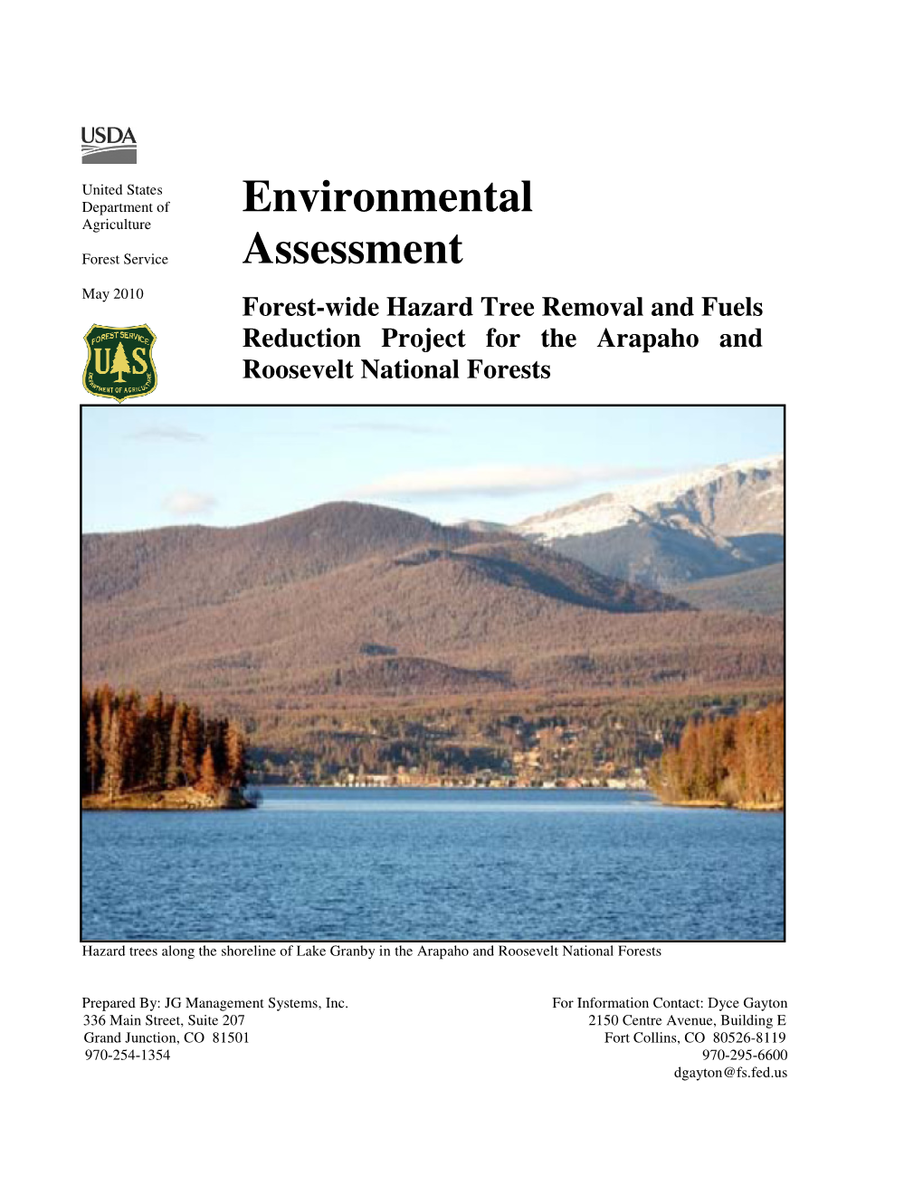Environmental Assessment of the -Final- Forest-Wide Hazard Tree Removal and Fuels Reduction Project