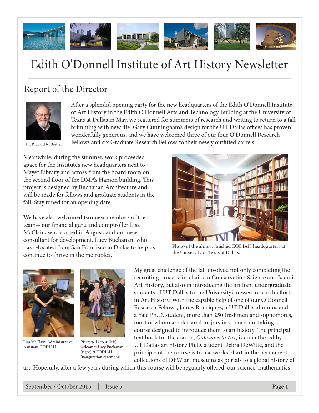Edith O'donnell Institute of Art History Newsletter