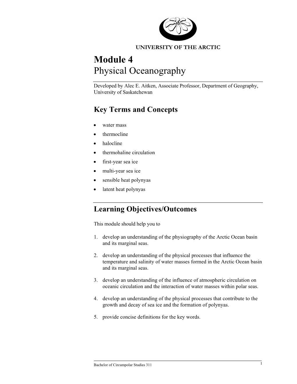 Module 4 Physical Oceanography