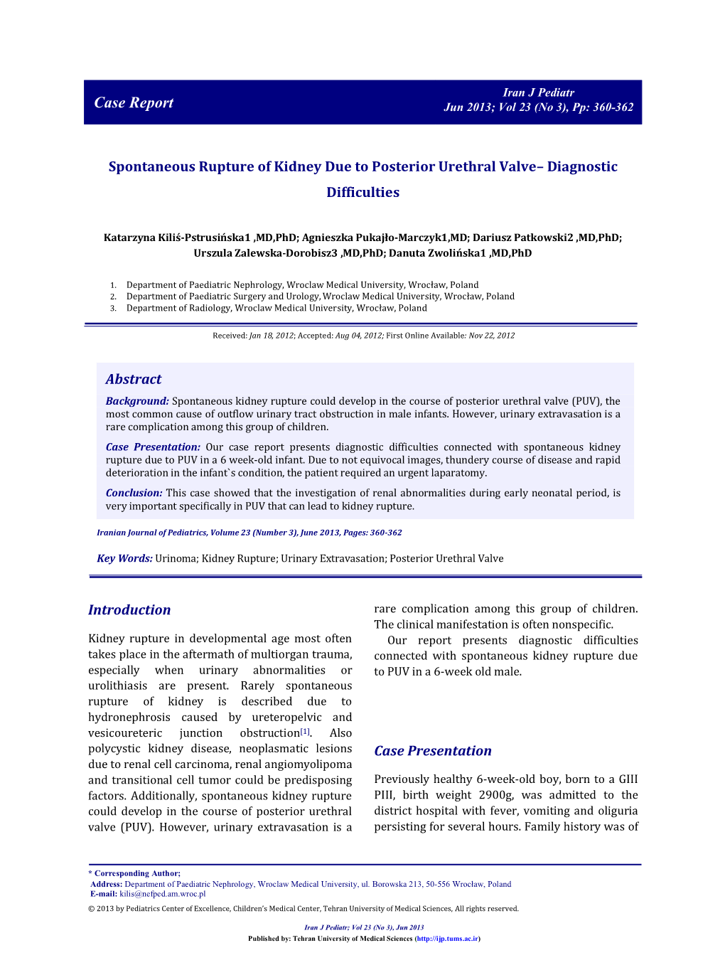 Case Report Jun 2013; Vol 23 (No 3), Pp: 360-362