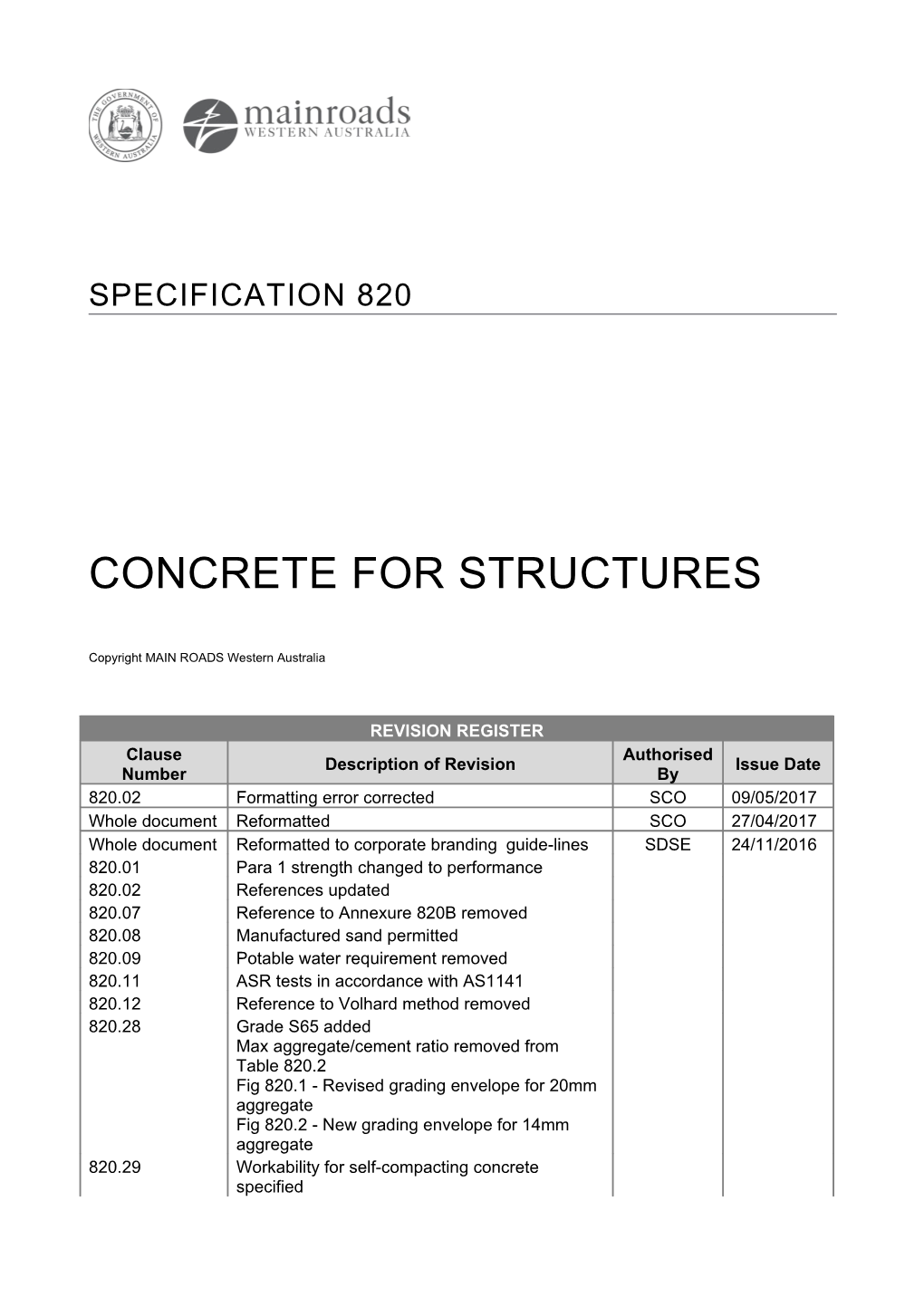 Concrete for Structures