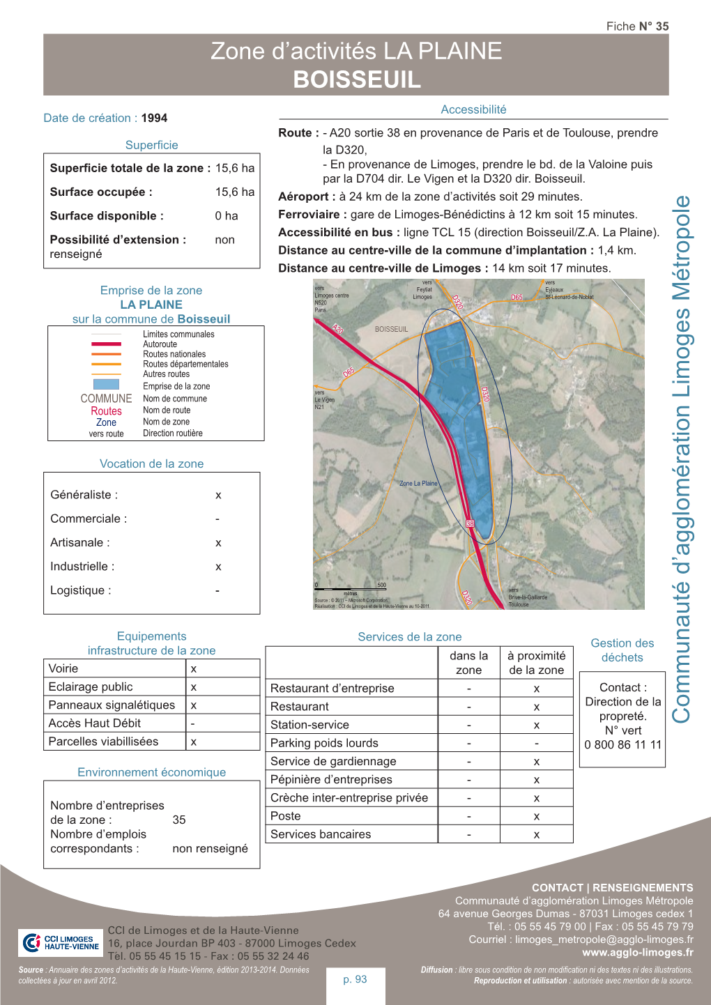 Zone D'activités LA PLAINE BOISSEUIL