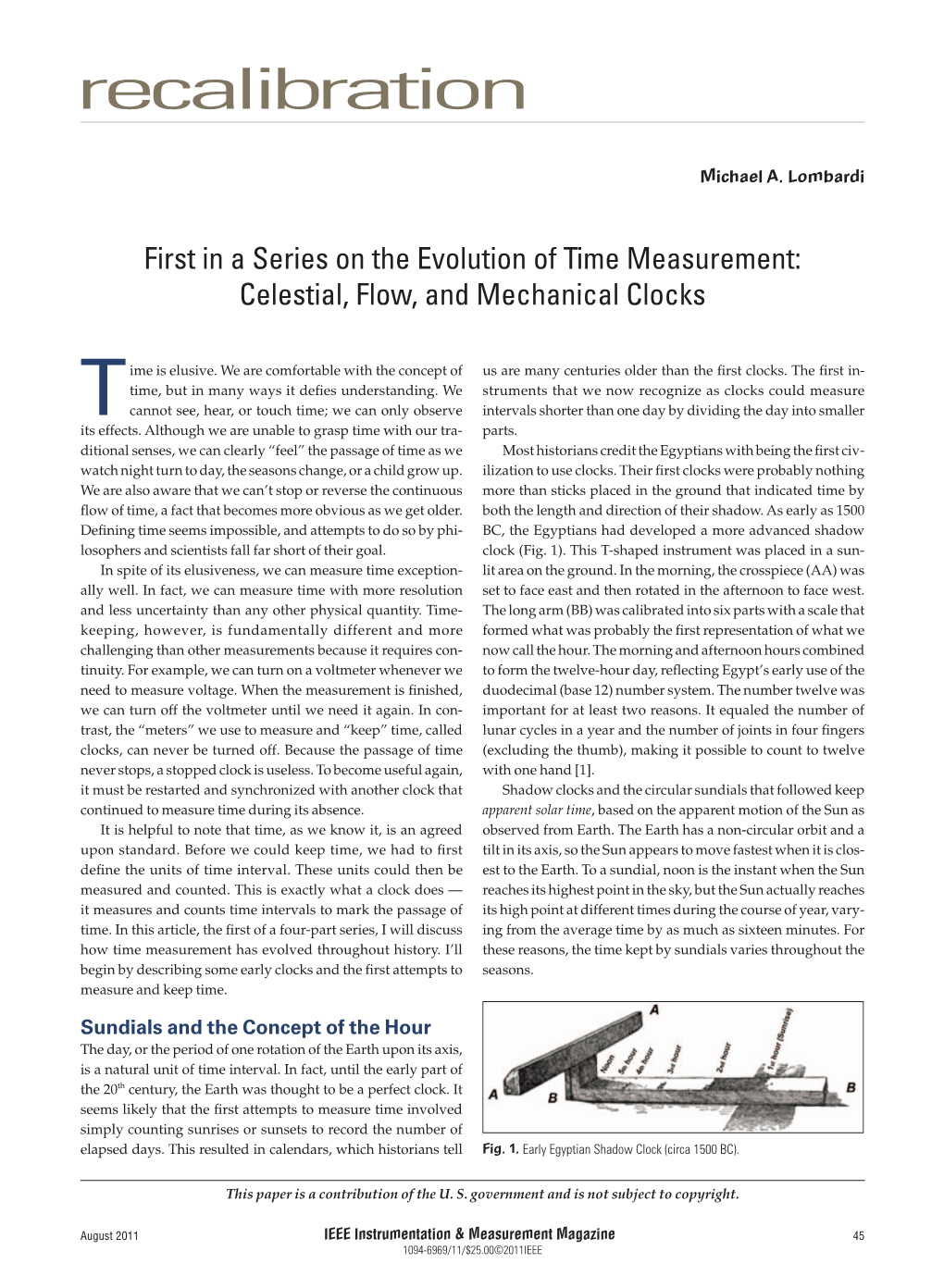 Celestial, Flow, and Mechanical Clocks