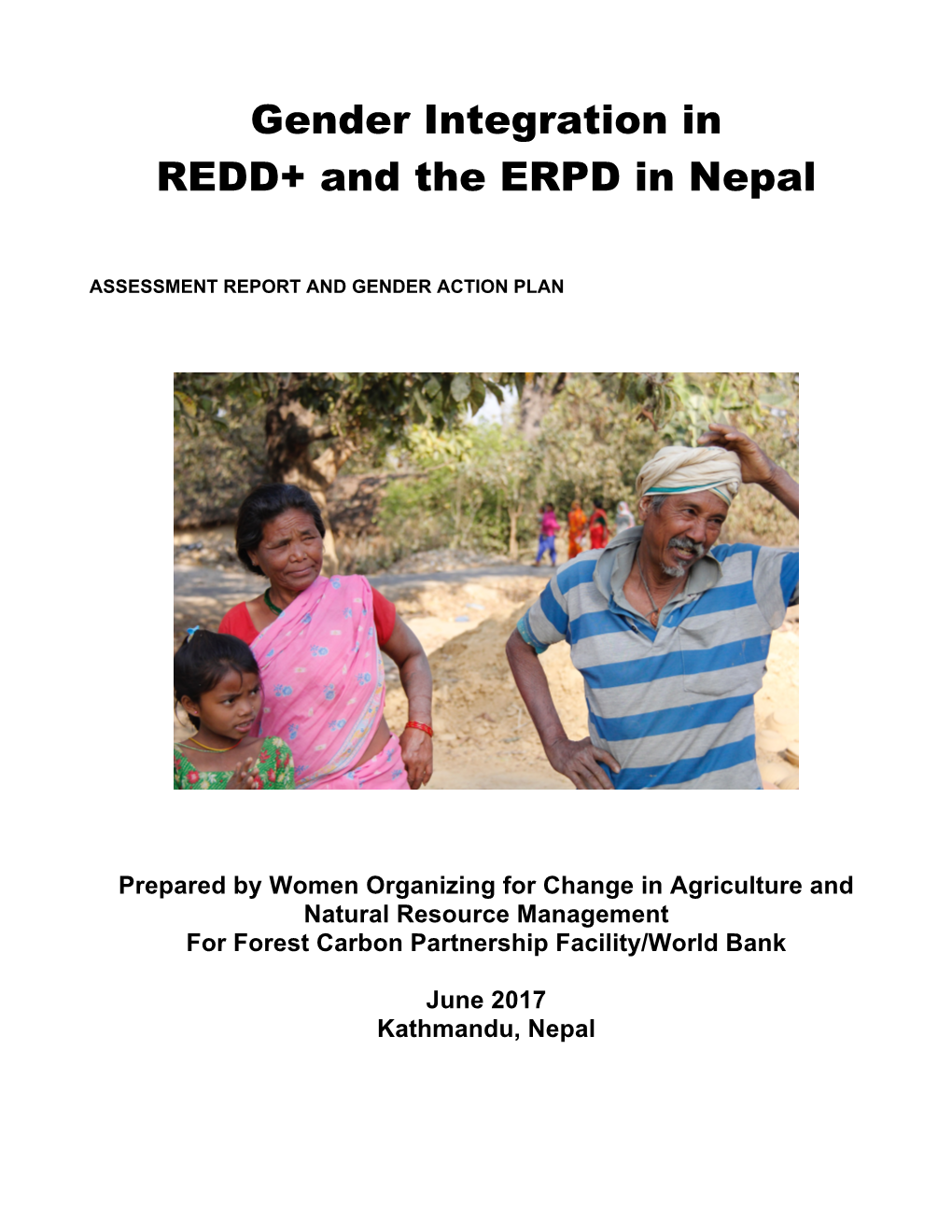 Gender Integration in REDD+ and the ERPD in Nepal