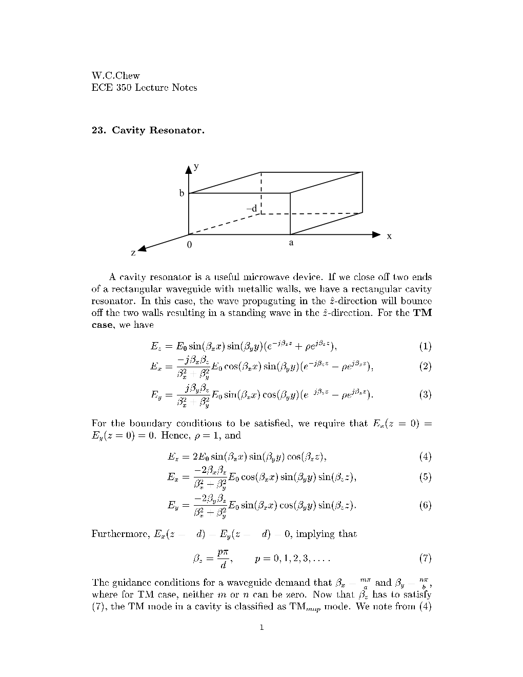 23. Cavity Resonator