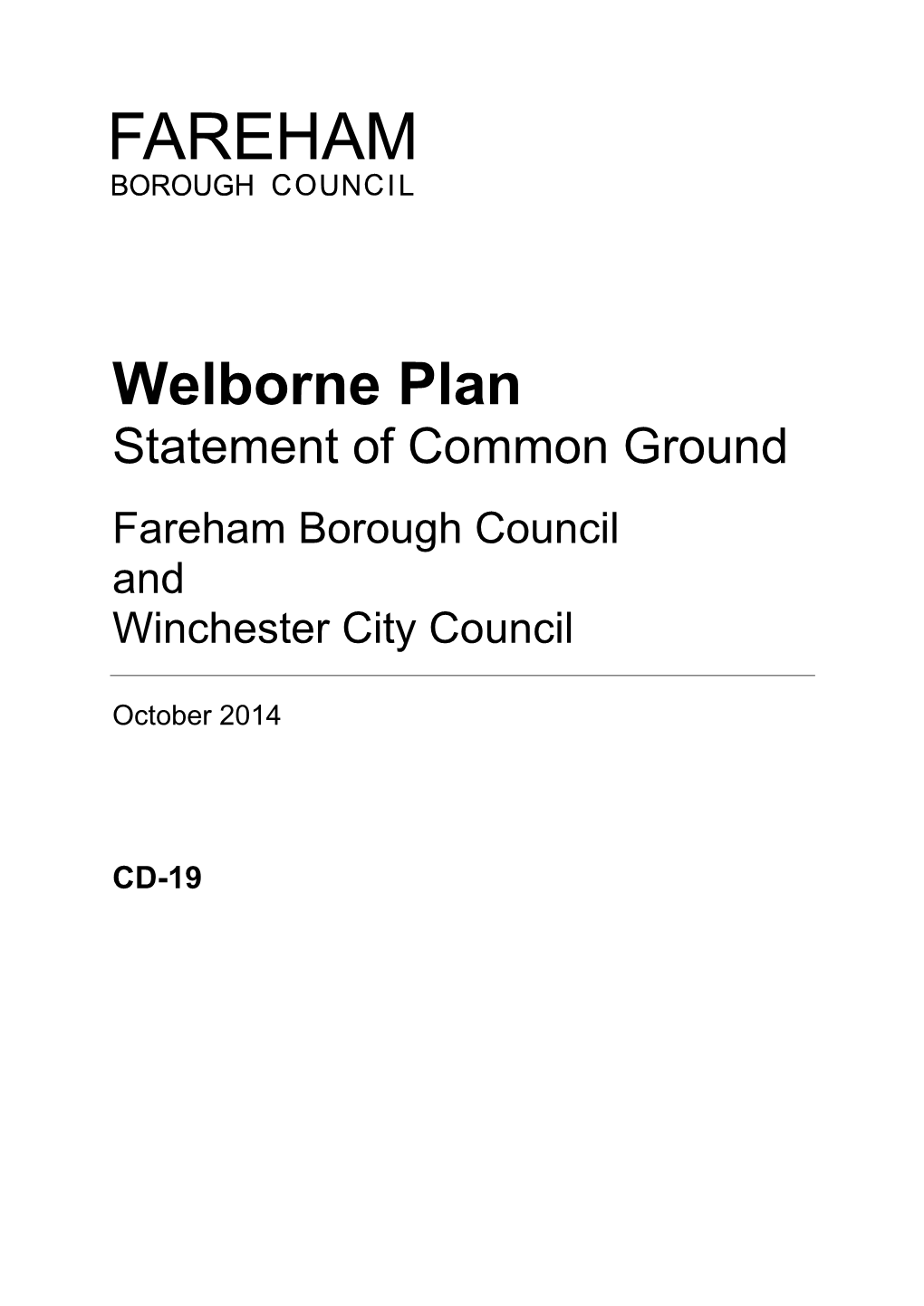 Welborne Plan Statement of Common Ground