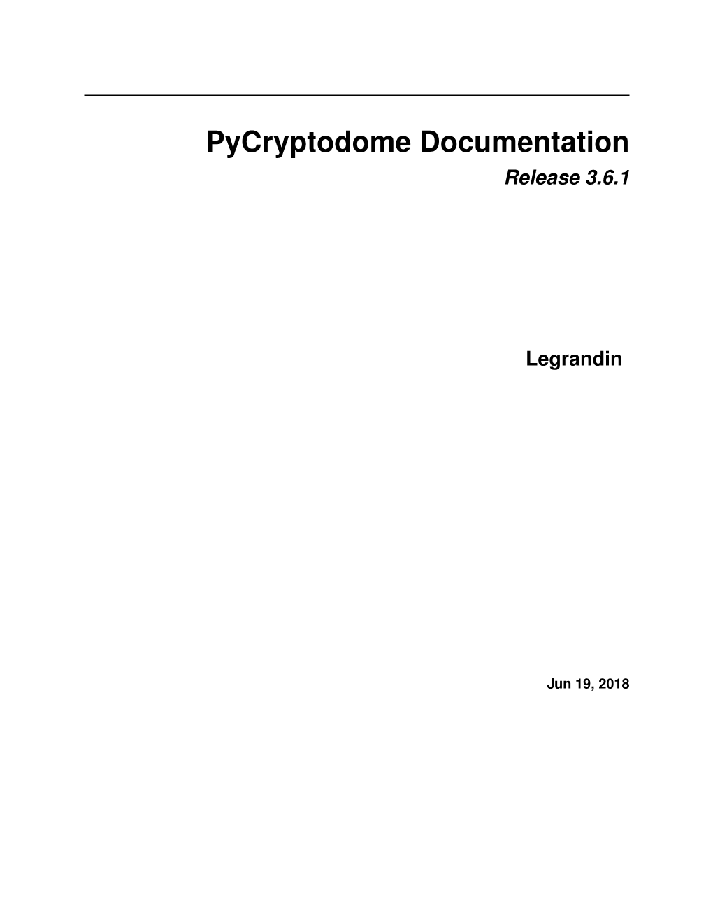 Pycryptodome Documentation Release 3.6.1