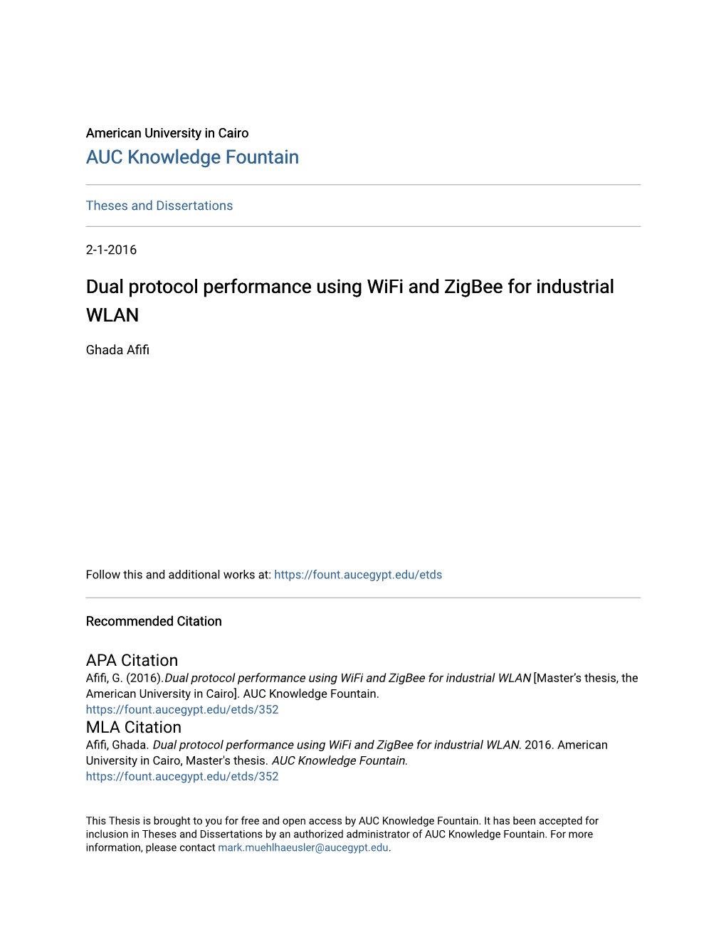 Dual Protocol Performance Using Wifi and Zigbee for Industrial WLAN