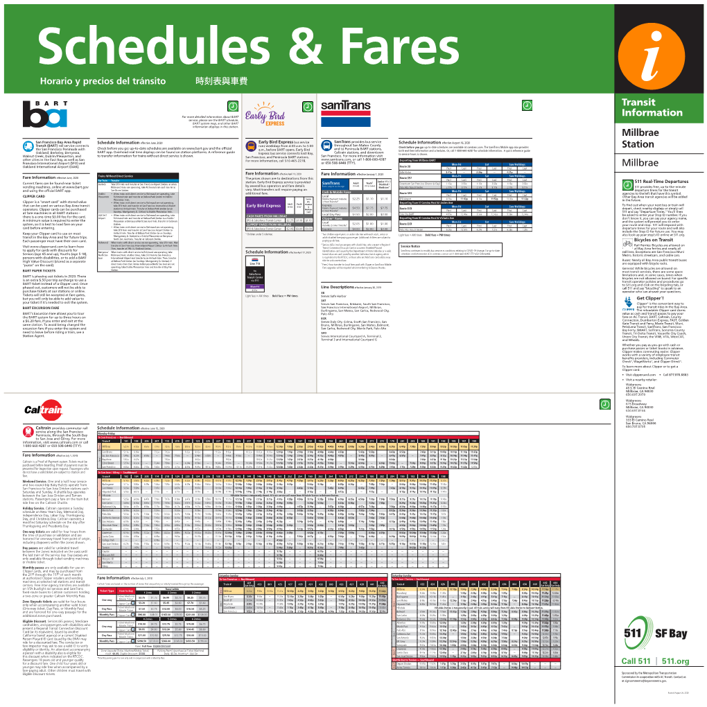 Transit Information Millbrae Station Millbrae