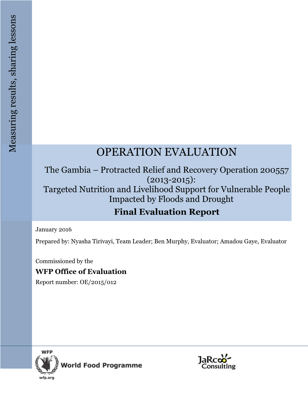 The Gambia – Protracted Relief and Recovery Operation 200557