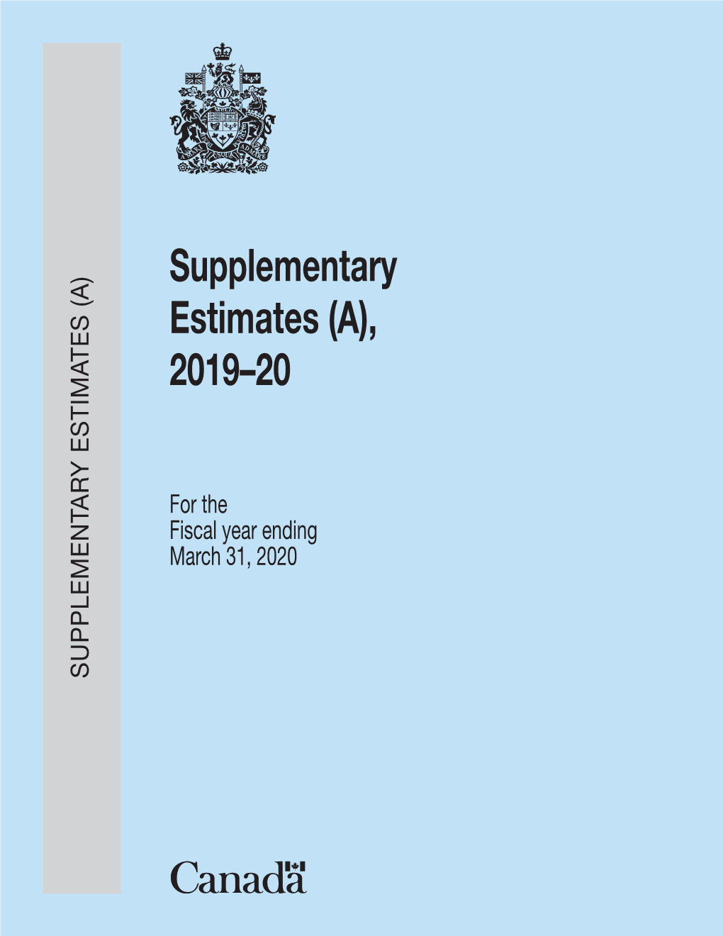 Supplementary Estimates (A), 2019–20