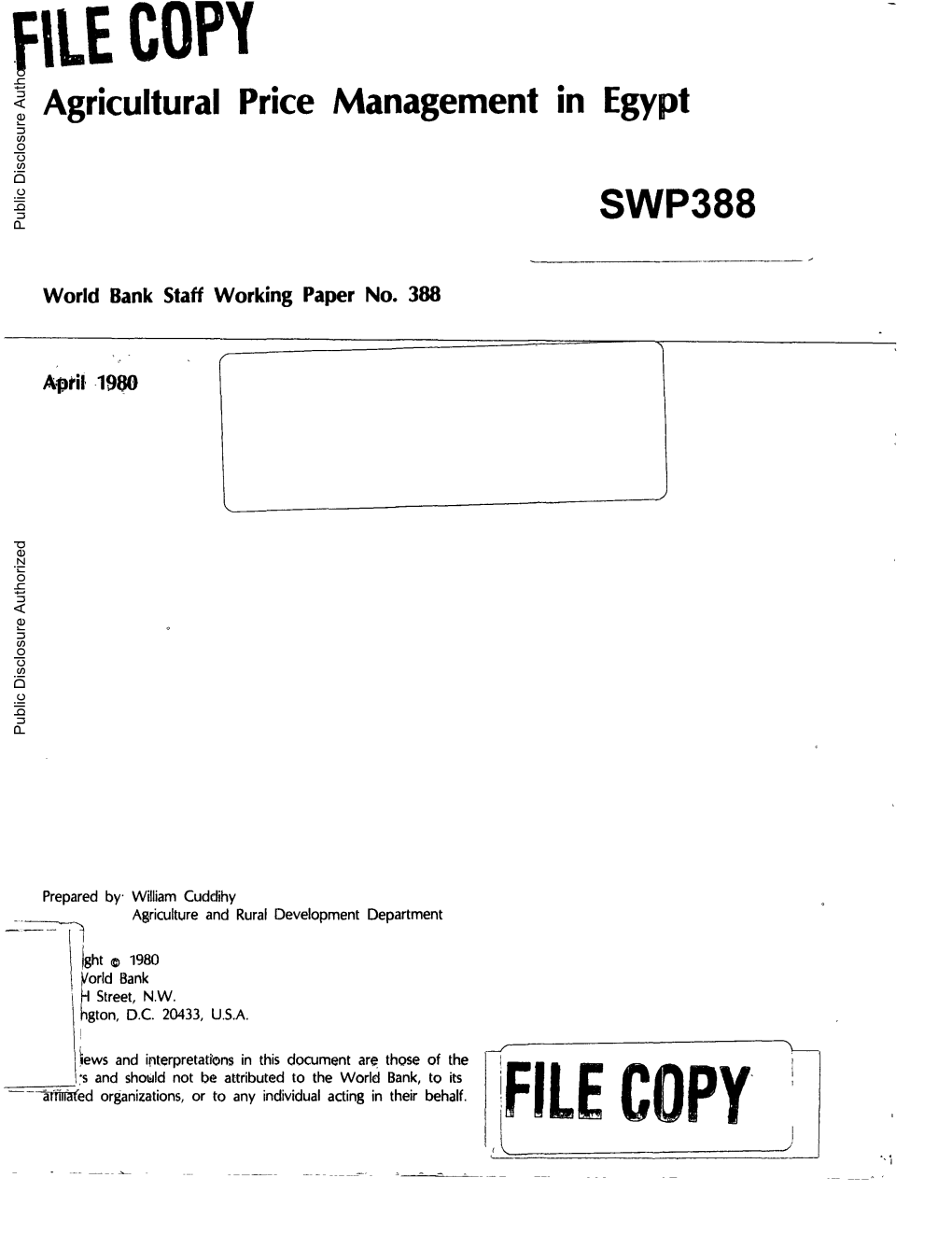 FLEW COPY Agricultural Price Management in Egypt SWP388