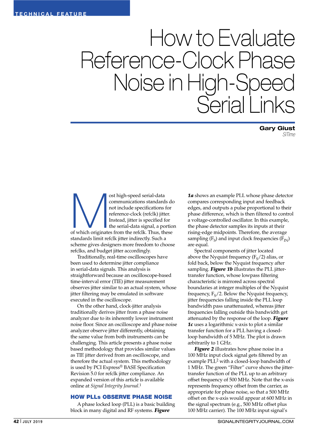 How to Evaluate Reference-Clock Phase Noise in High-Speed Serial Links