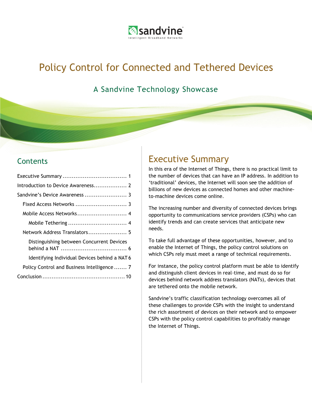 Policy Control for Connected and Tethered Devices