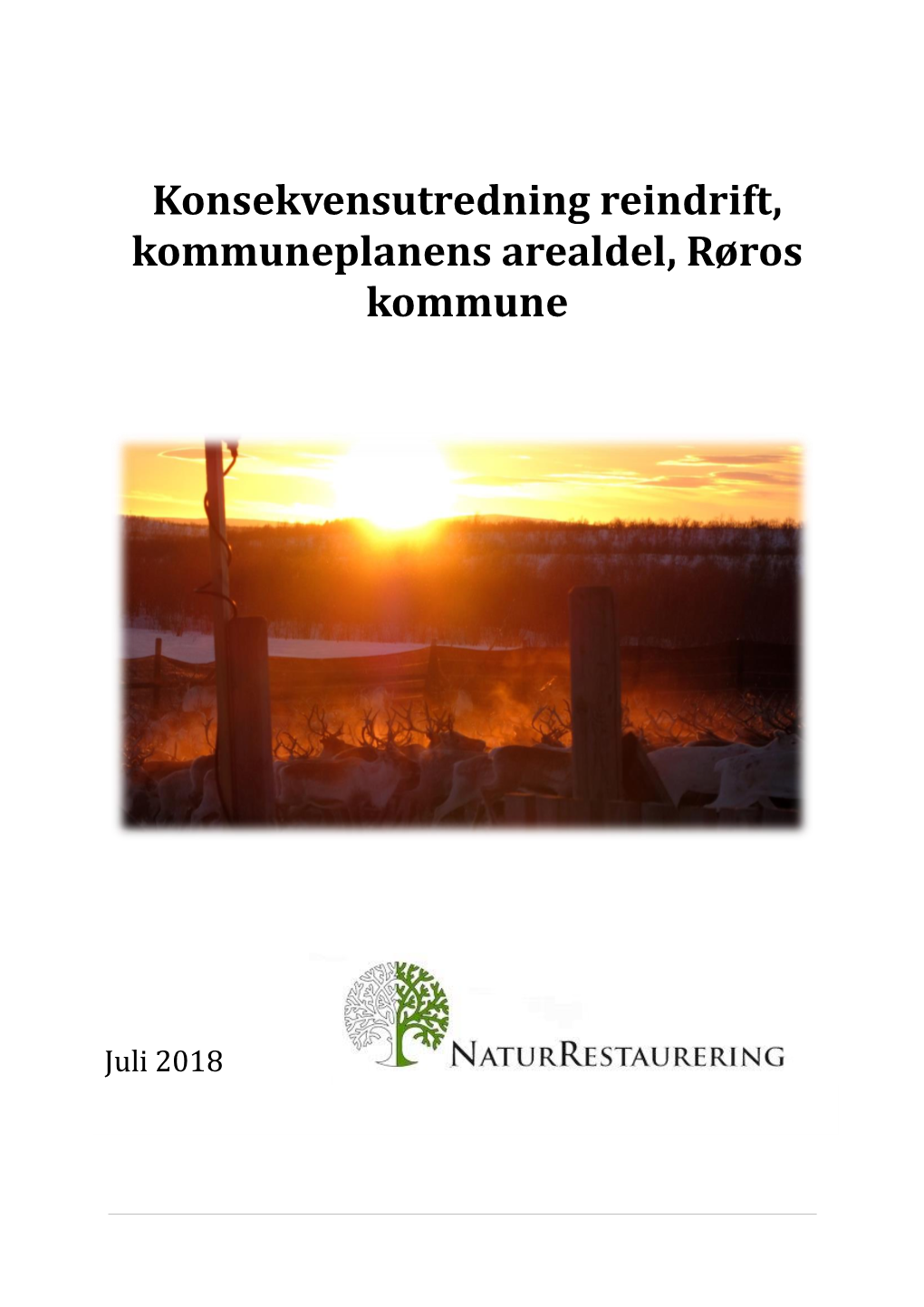 Konsekvensutredning Reindrift, Kommuneplanens Arealdel, Røros