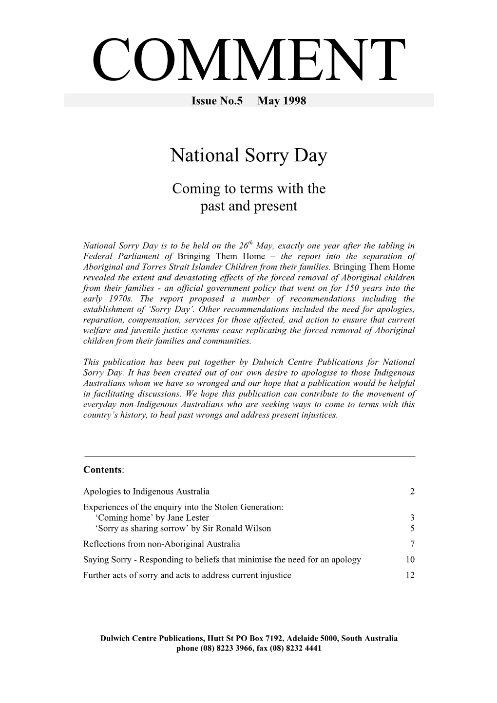 National Sorry Day