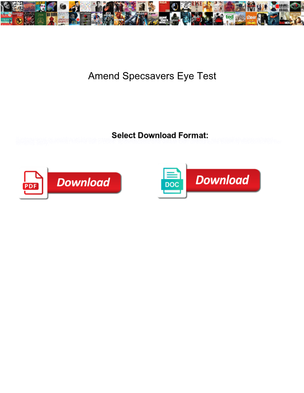 Amend Specsavers Eye Test