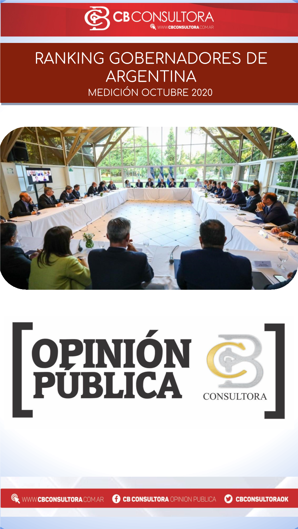 Ranking Gobernadores De Argentina Medición Octubre 2020 Encuestacb Alta Consultora Gracia Opinión Pública