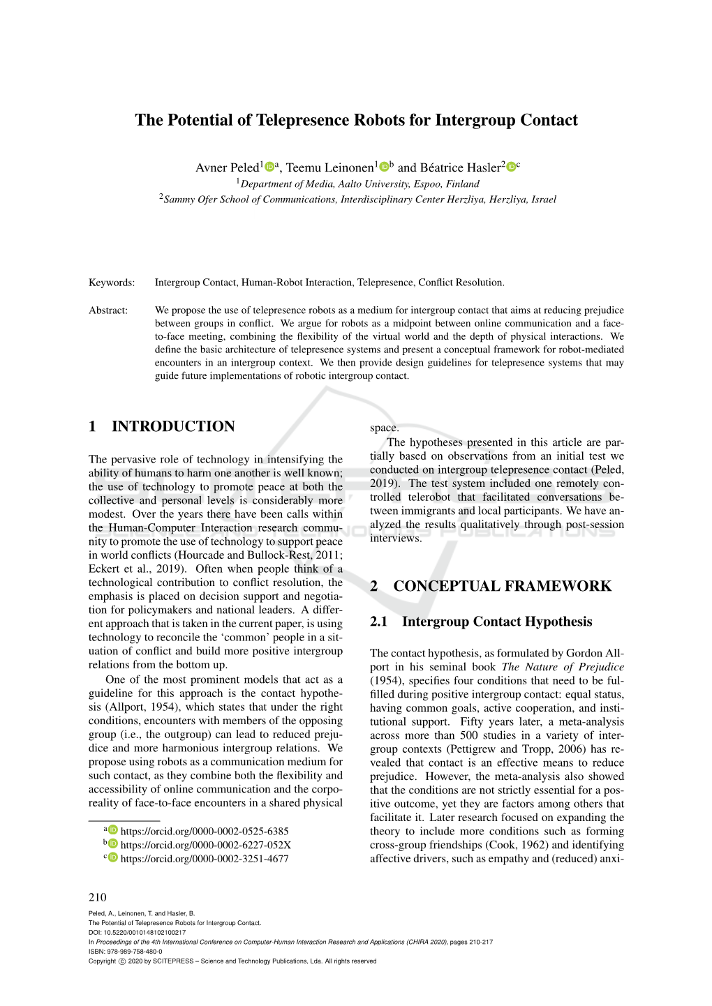 The Potential of Telepresence Robots for Intergroup Contact