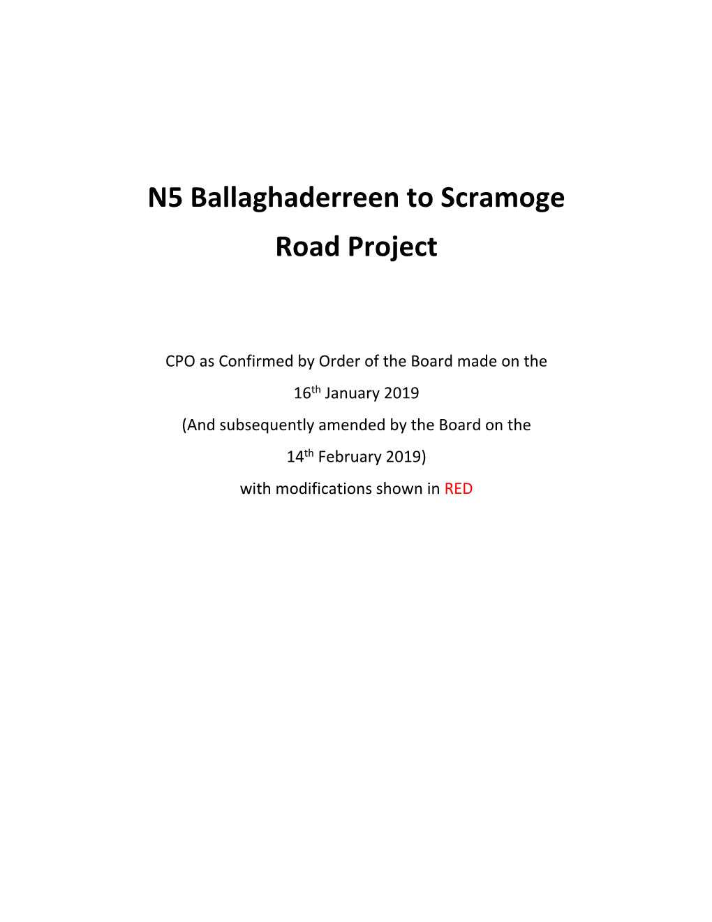 N5 Ballaghaderreen to Scramoge Road Project