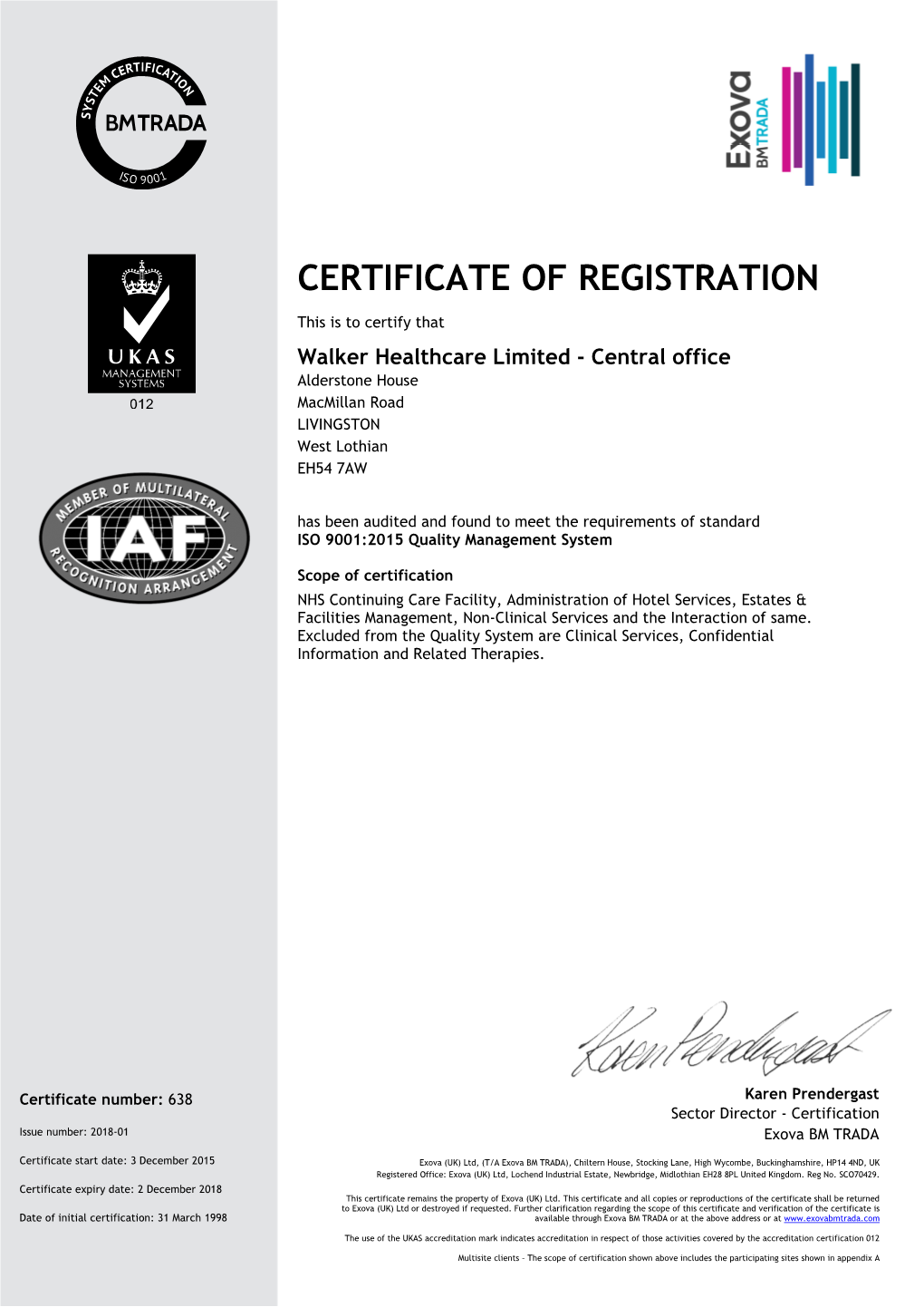 Certificate of Registration