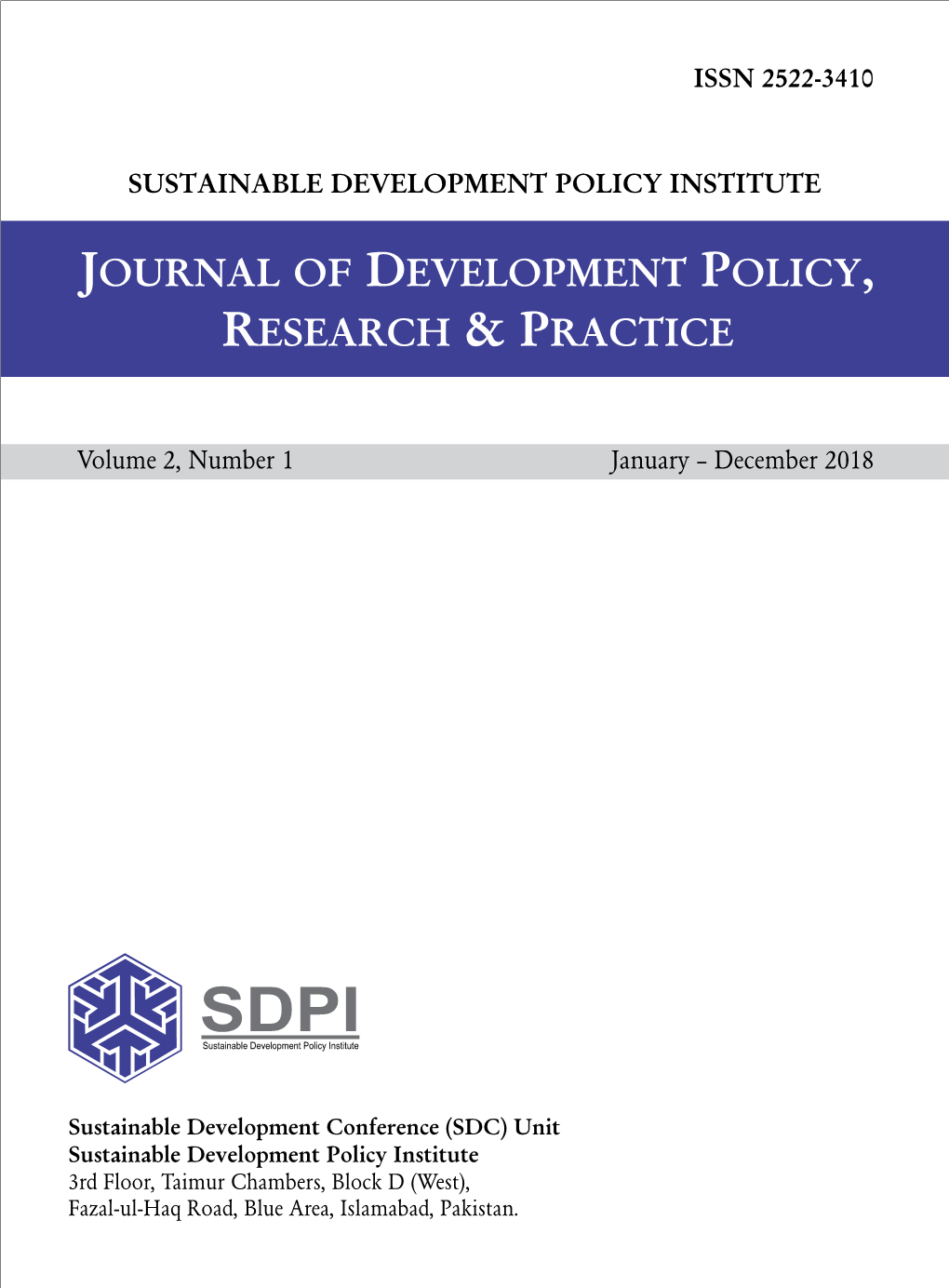 Journal of Development Policy, Research & Practice