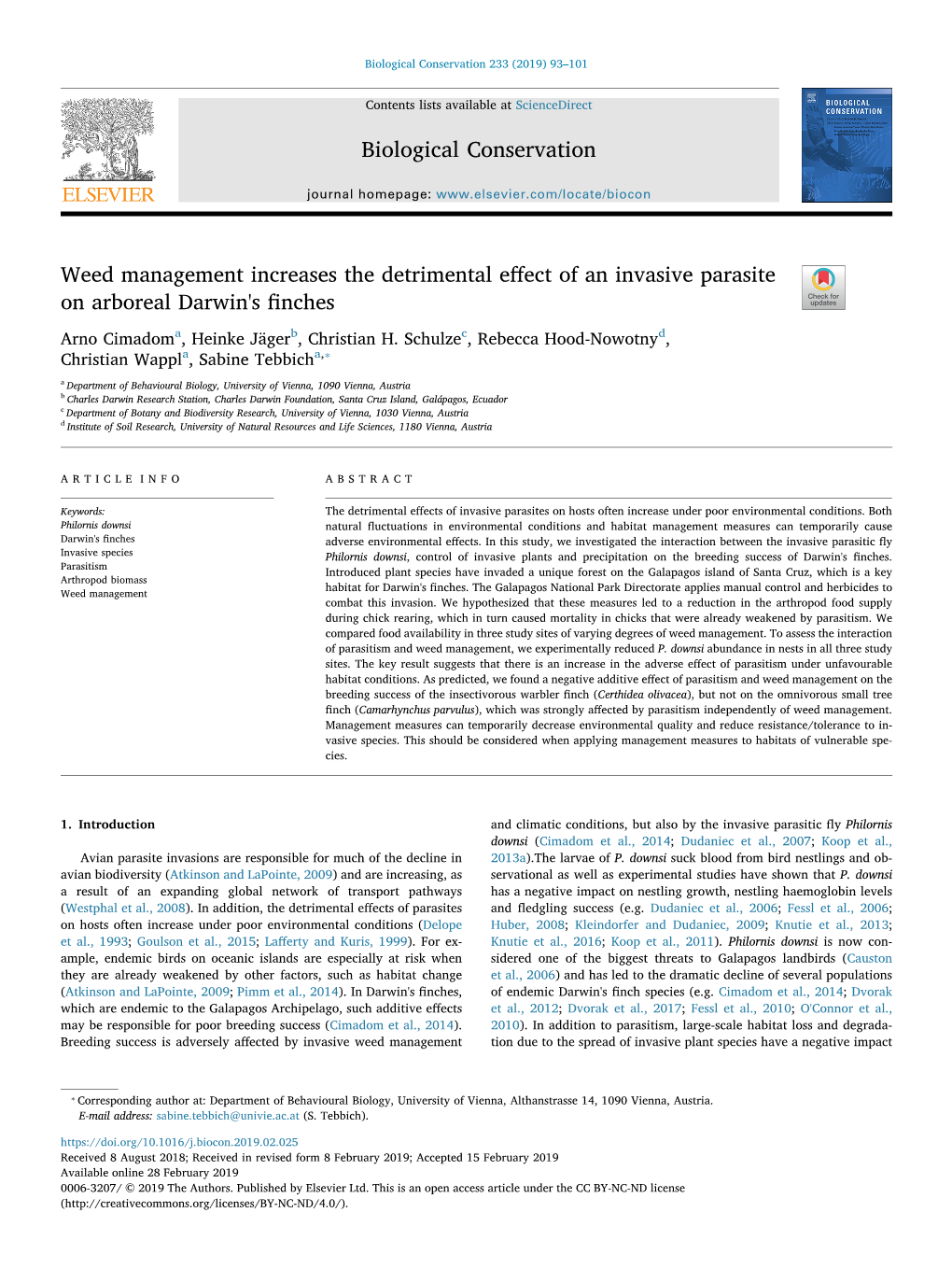 Weed Management Increases the Detrimental Effect of an Invasive