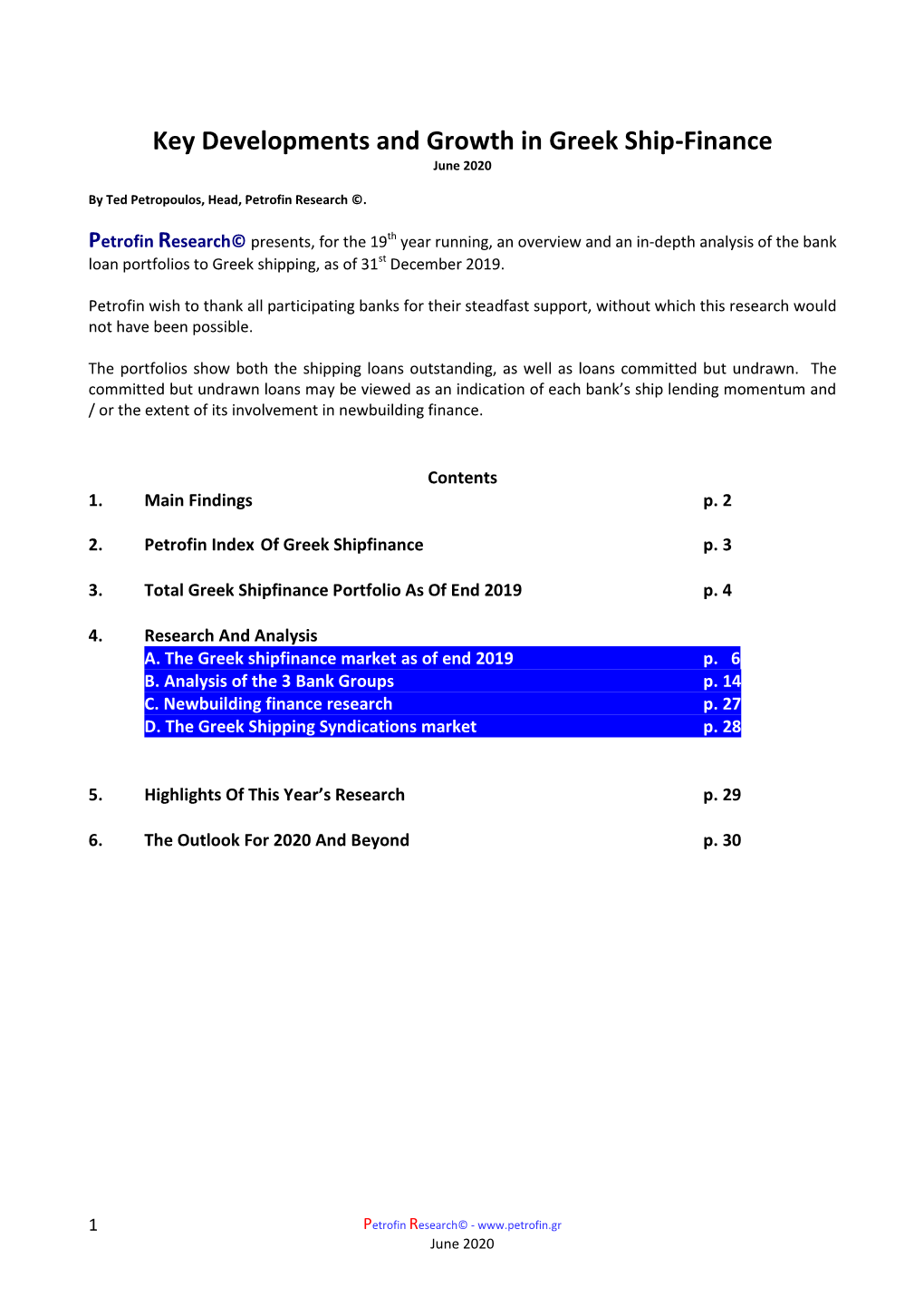 Greek Shipping Portfolios