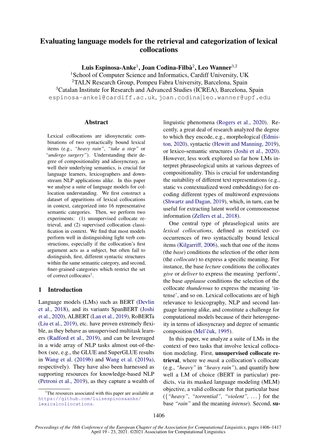 Evaluating Language Models for the Retrieval and Categorization of Lexical Collocations