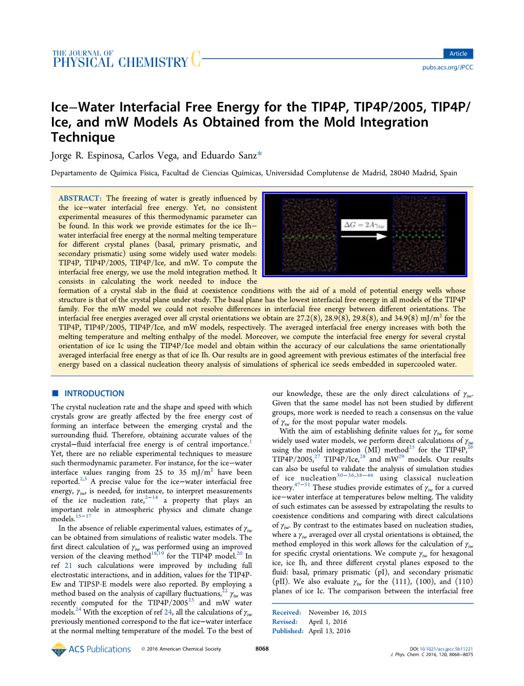 Ice–Water Interfacial Free Energy for the TIP4P, TIP4P/2005, TIP4P/Ice