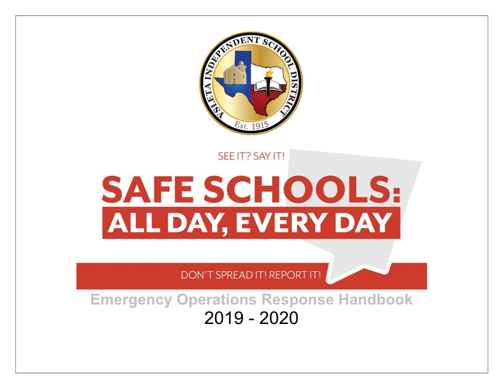 Emergency Response Safe Schools YISD 19-20