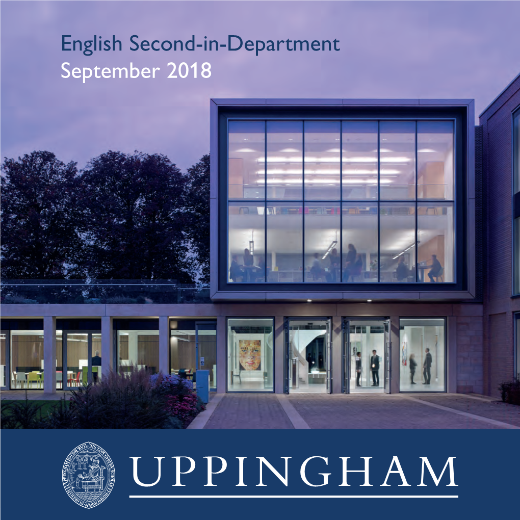 English Second-In-Department