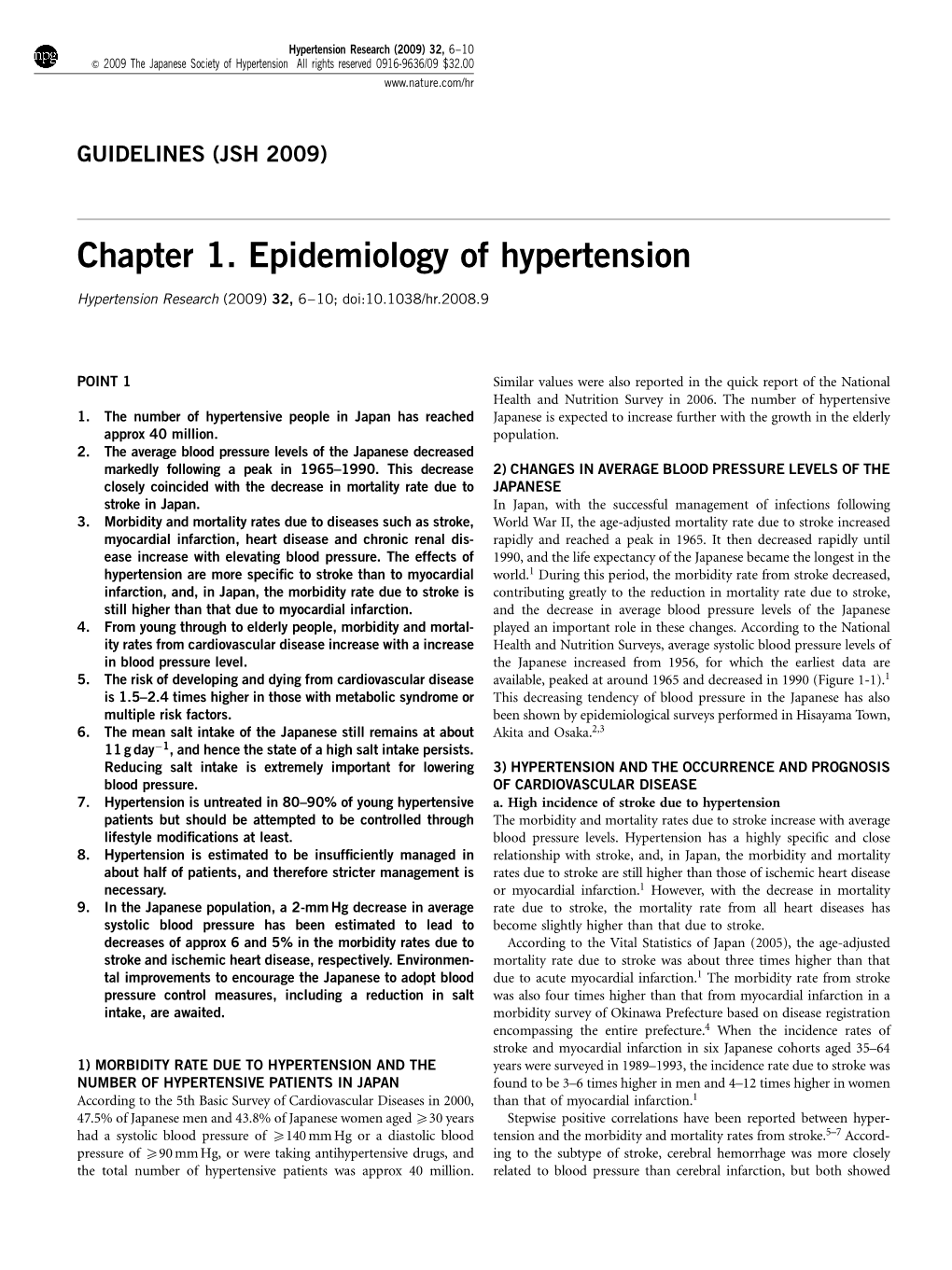 Chapter 1. Epidemiology of Hypertension