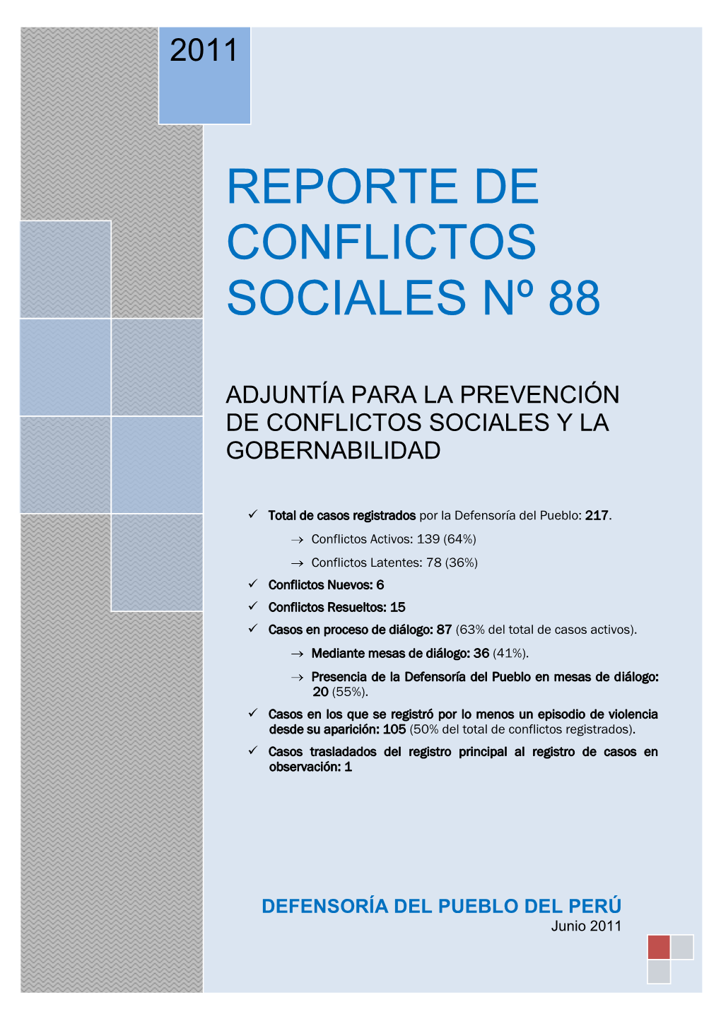 Reporte De Conflictos Sociales Nº 88