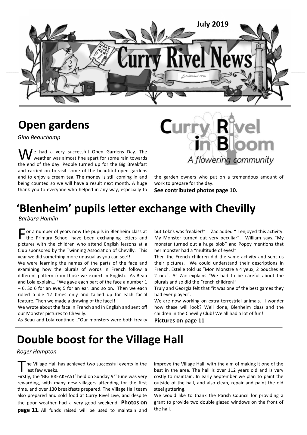 Curry Rivel News July 2019 July 2019