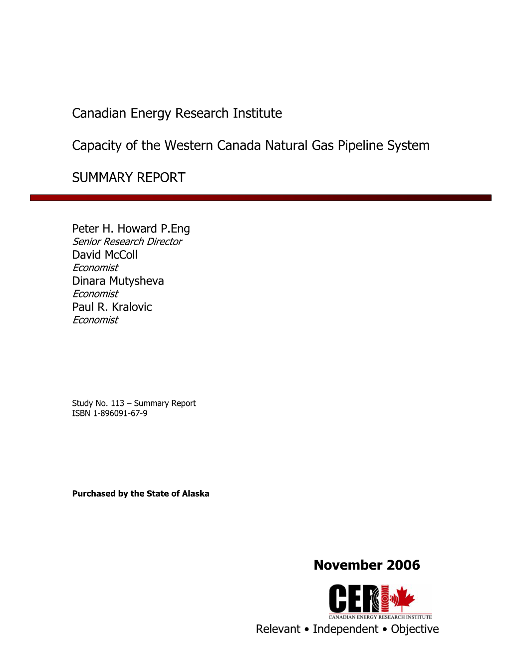 Canadian Energy Research Institute