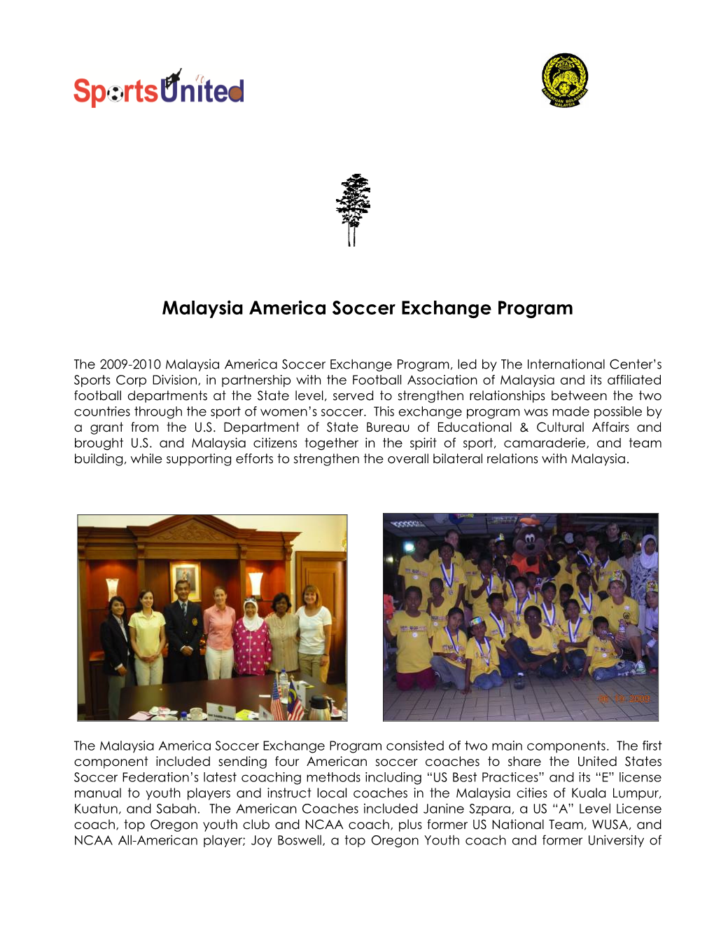 Malaysia America Soccer Exchange Program