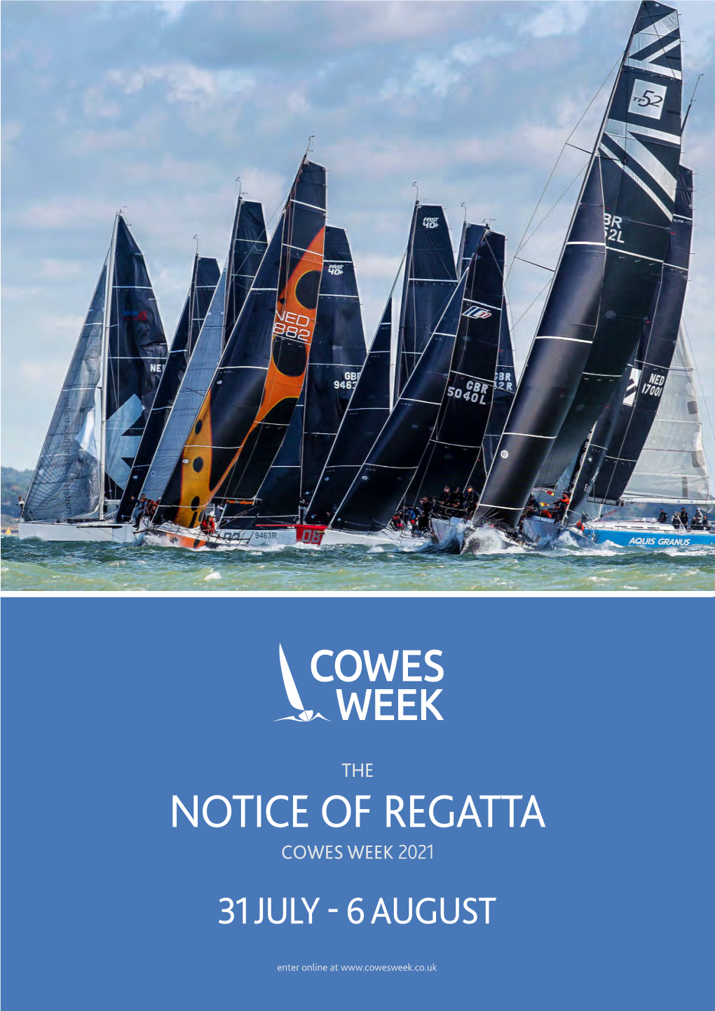 Notice of Regatta Cowes Week 2021