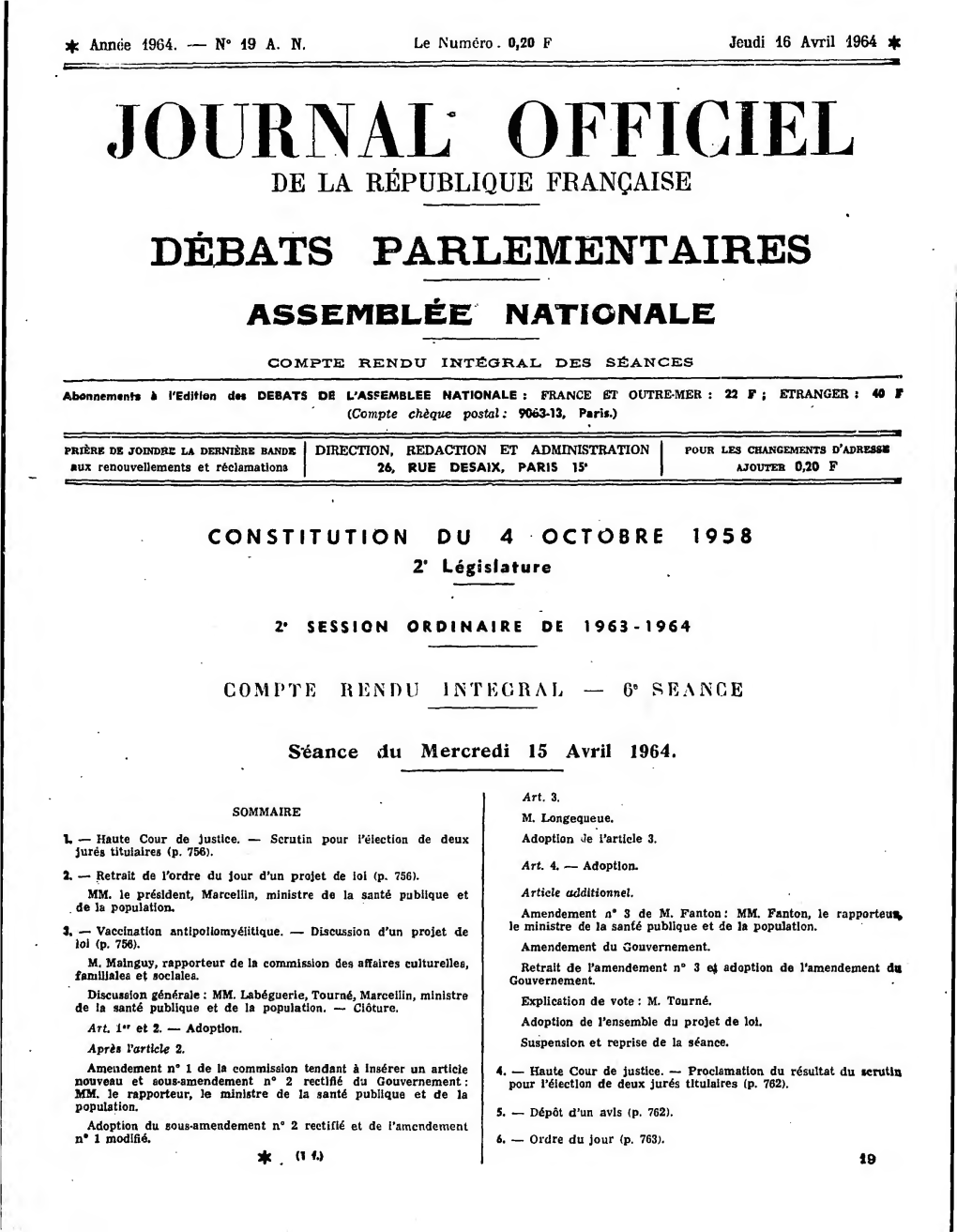 Journal OFFICIEL DE LA RÉPUBLIQUE FRANÇAISE