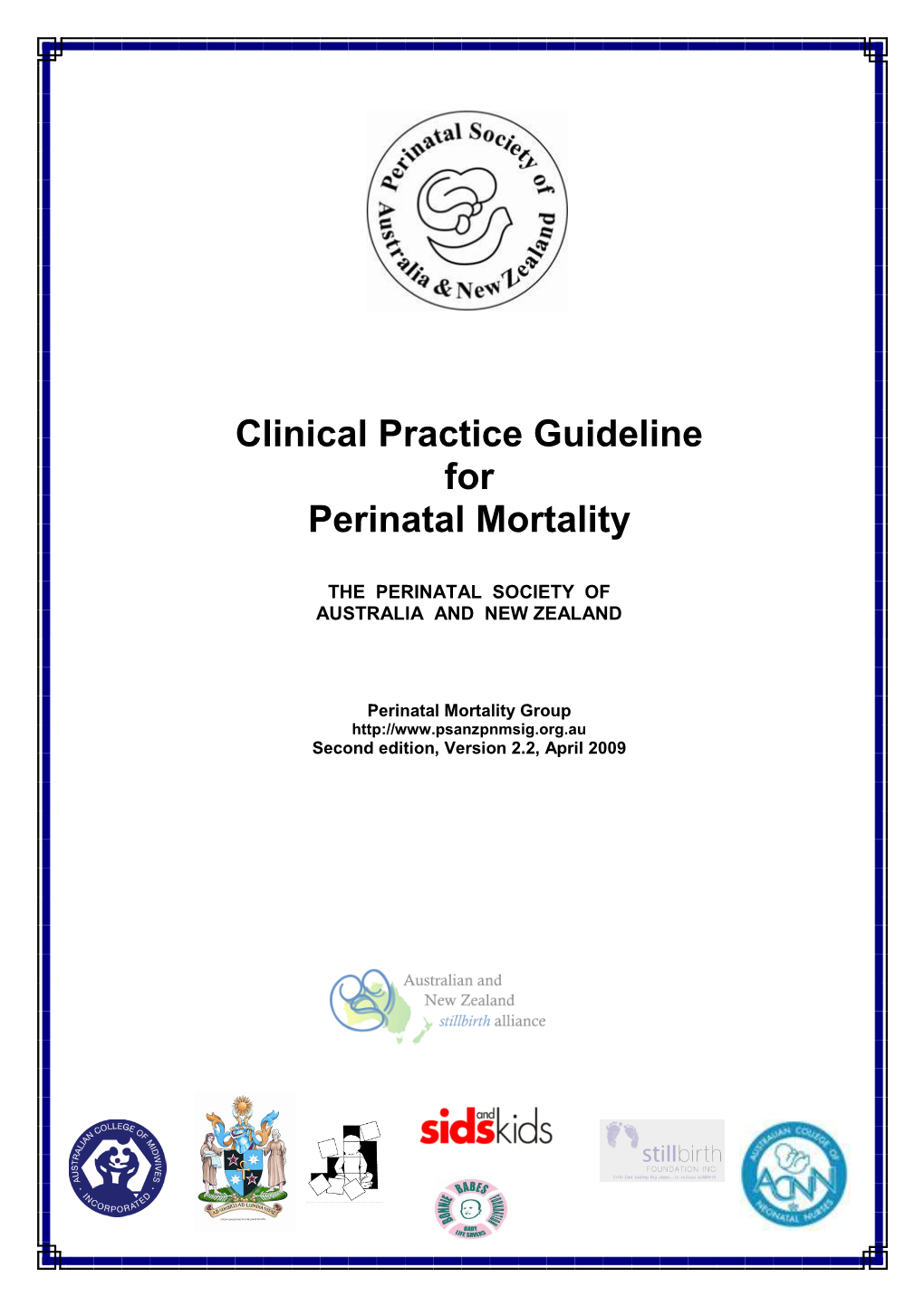 Clinical Practice Guideline for Perinatal Mortality